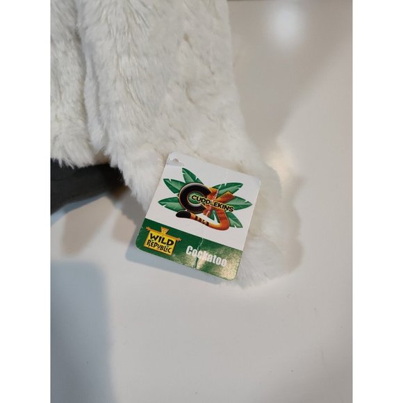 Wild Republic Cuddlekins Cockatoo Plush Stuffed Animal White Yellow 2014 12" NWT - Picture 9 of 9